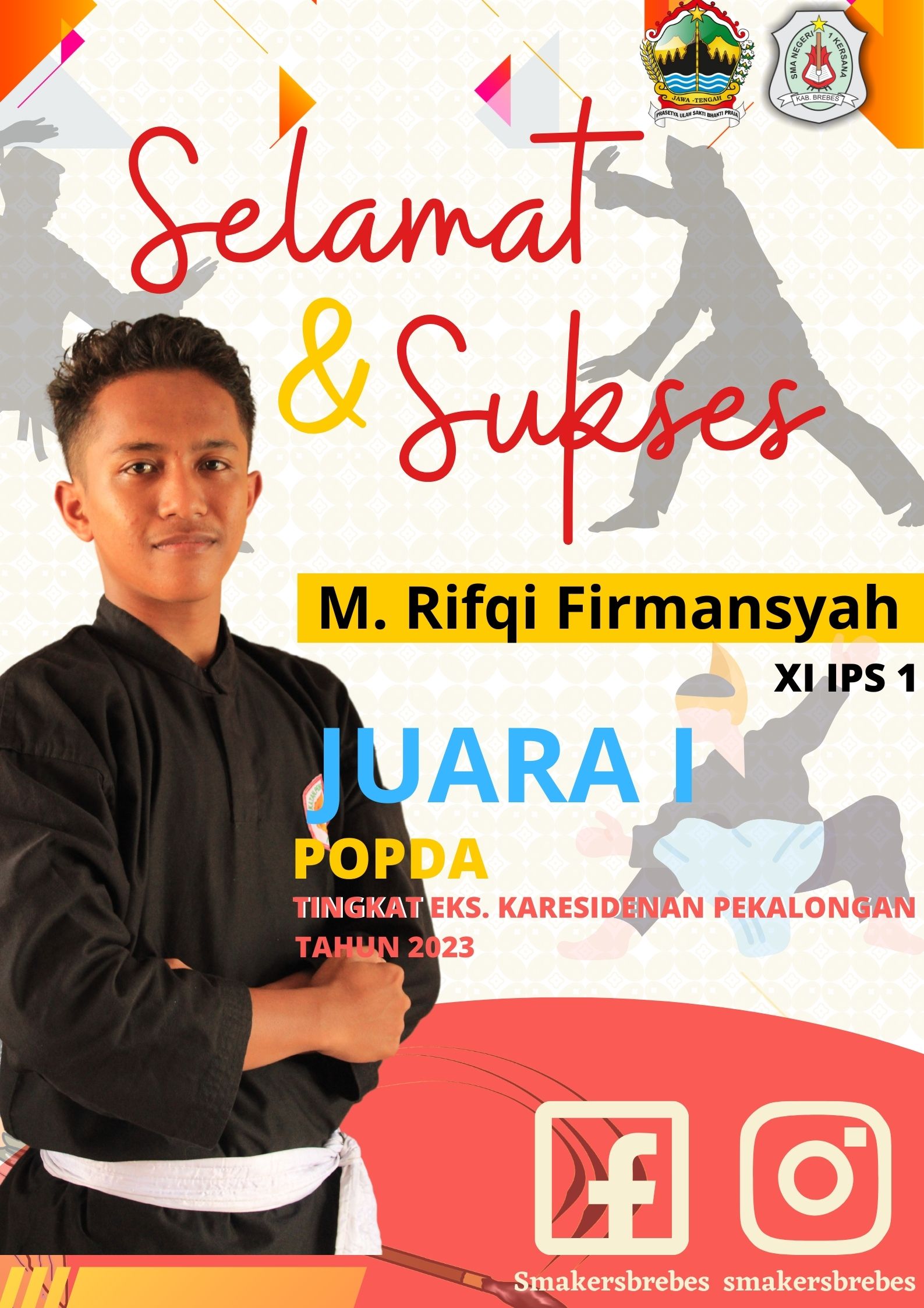 JUARA I, PENCAK SILAT SMAN 1 KERSANA MELAJU KE PROVINSI